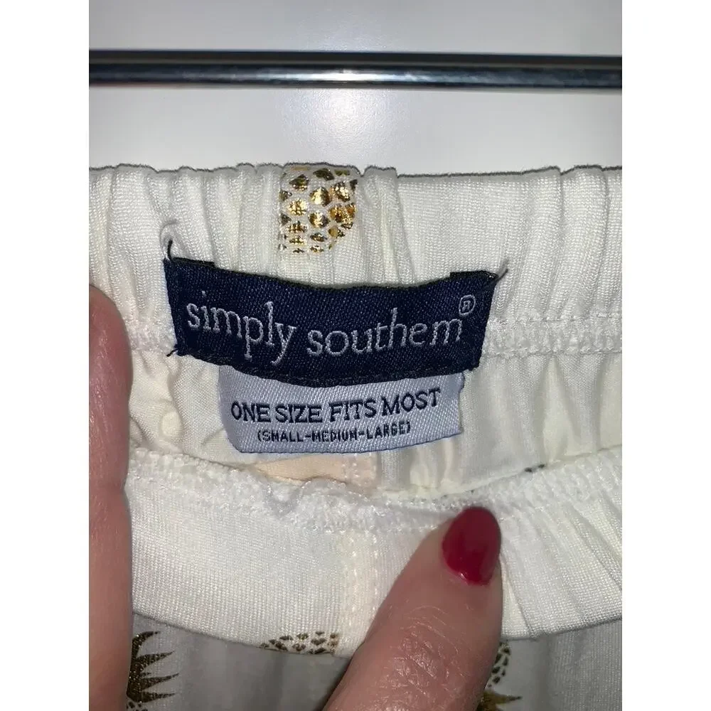 Simply Southern Girl's Ivory Pineapple Casual Soft Pajama‎ Lounge pants